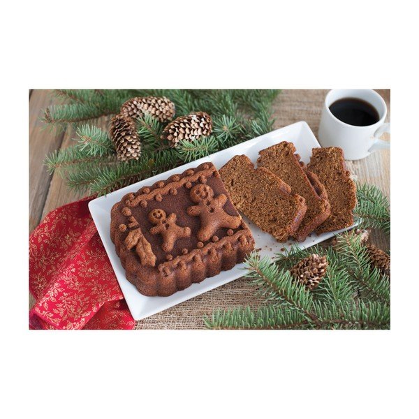 Gingerbread Family ezüstszínű sütőforma, 1,4 l - Nordic Ware-image-1