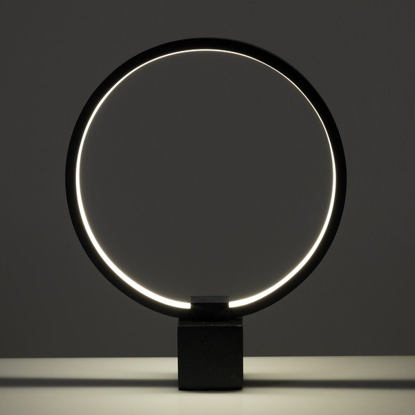 Ring fekete asztali lámpa, magasság 37 cm - Tomasucci-image-1
