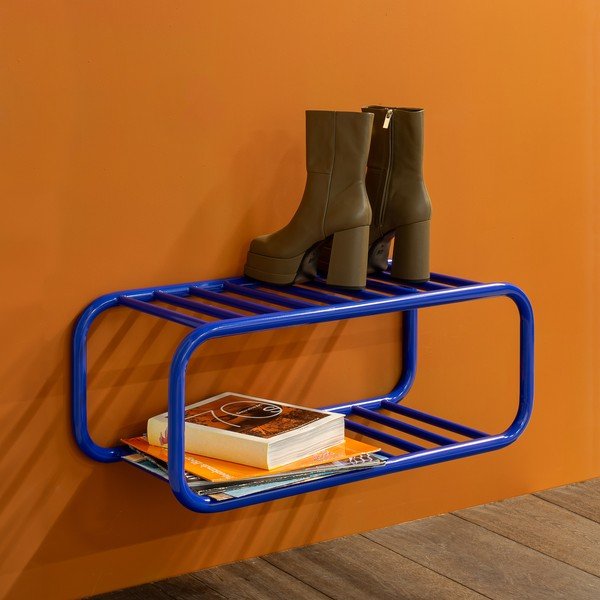 Kék fém függő cipőtartó 72x28x35 cm Retro – Spinder Design-image-4