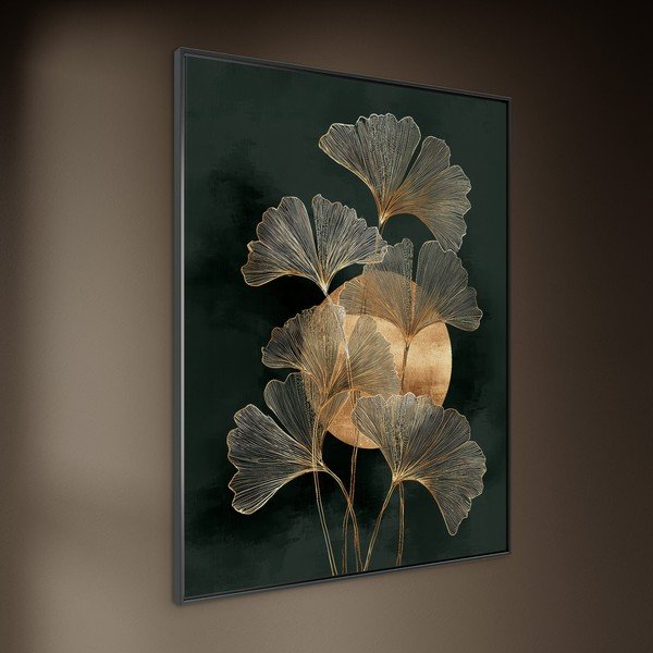 Nyomtatott keretezett kép 60x80 cm Gold Ginkgo – Styler-image-2