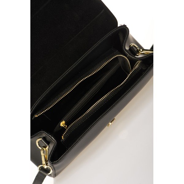 Marta fekete bőrtáska - Federica Bassi-image-1