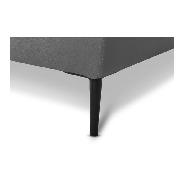 Viktor szürke kétszemélyes, állítható, bőr kanapé, szélesség 217 cm - Furnhouse-image-2