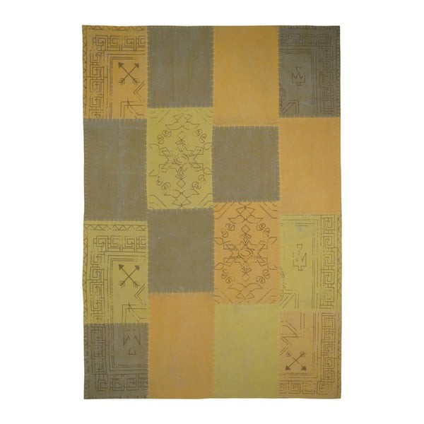 Emotion mustárbarna kézzel szőtt szőnyeg, 120 x 170 cm - Kayoom