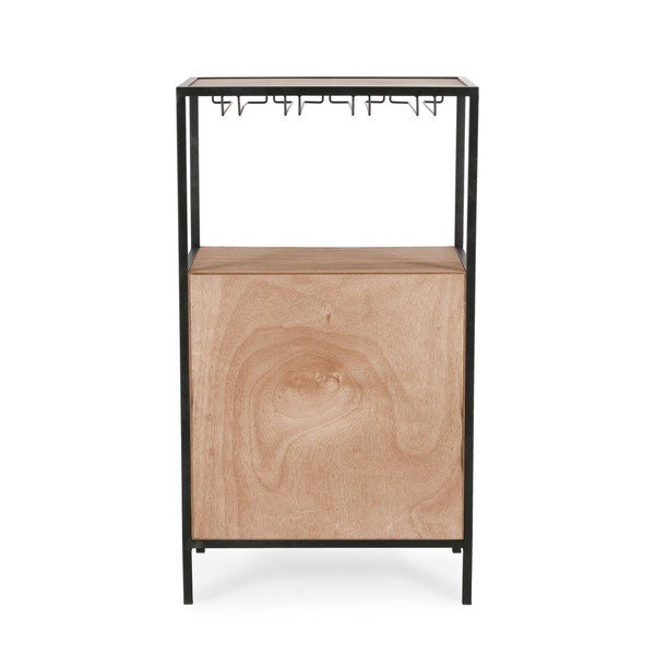 Natúr színű bortartó szekrény palackok száma 12, 51x91x30 cm Isaac – Yes Everyday-image-4