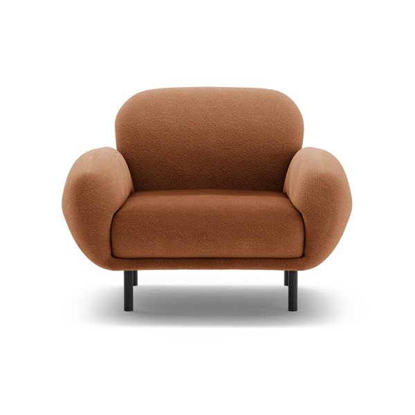 Terrakotta színű buklé fotel Poppy – Micadoni -image-1