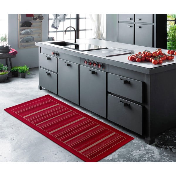 Velour piros futószőnyeg, 55 x 115 cm - Floorita-image-2