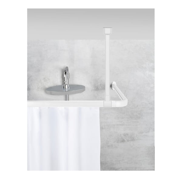 Fehér mennyezeti zuhanyfüggönyrúd tartó Era – Wenko-image-2