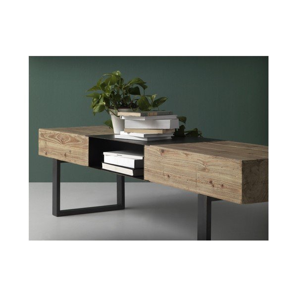 Robust TV-állvány fém lábakkal, 180 x 40 cm - Geese-image-1