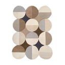 Szürkésbézs kézi szövésű gyapjú szőnyeg 160x230 cm Mia Ellipse – Flair Rugs