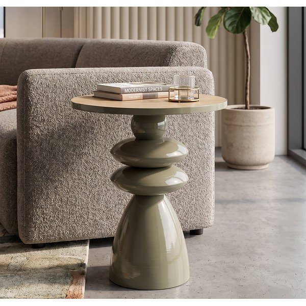 Fém kerek tárolóasztal ø 45,5 cm Metal Console – Mauro Ferretti-image-1