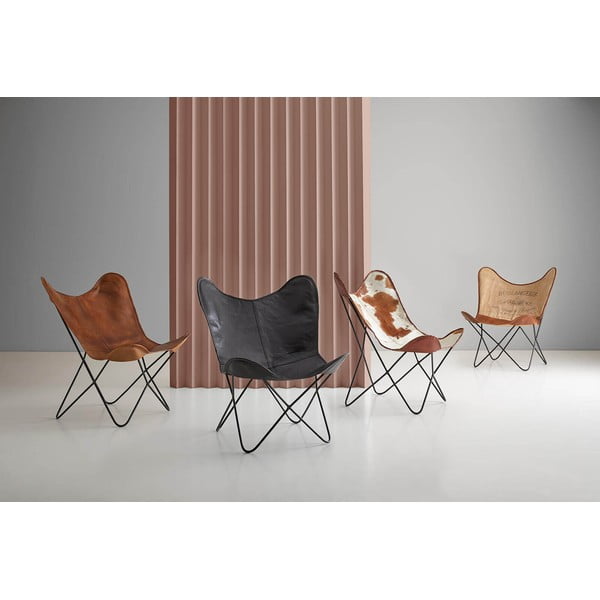 Farfalla barna bőr pillangó alakú szék - sømcasa-image-1