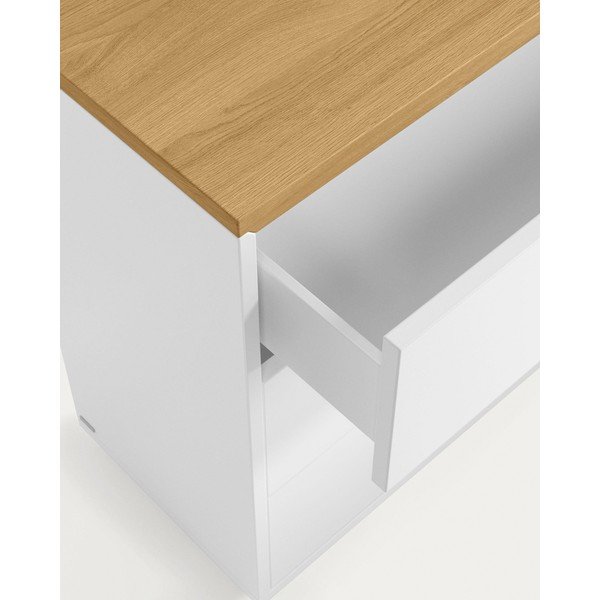 Fehér alacsony komód 90x75 cm Abilen – Kave Home-image-3