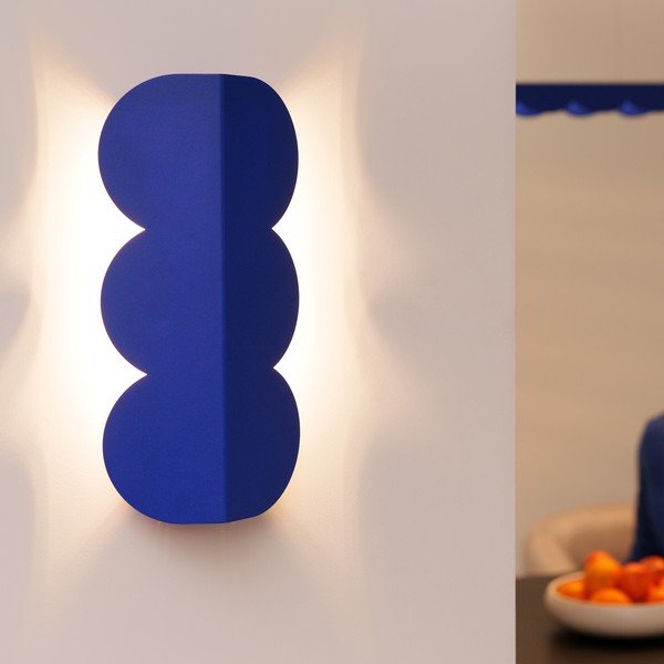 Sötétkék alumínium fali lámpa BISCUIT – Thoro-image-2