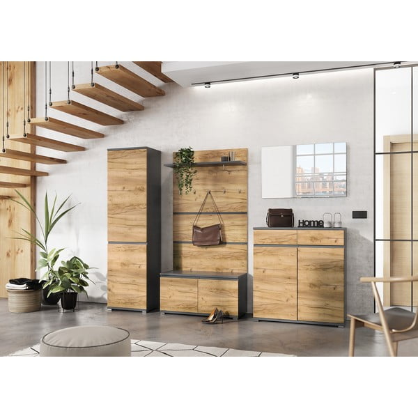 Ruhásszekrény tölgyfa dekorral 54x200 cm Lissabon - Germania-image-4