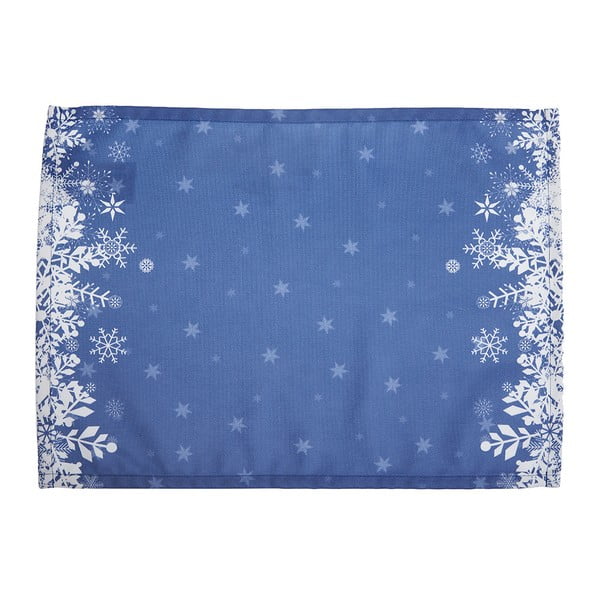 Honey Snowflakes 2 db-os kék tányéralátét szett karácsonyi motívummal, 33 x 45 cm - Mike & Co. NEW YORK