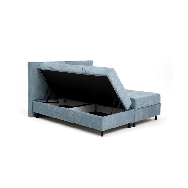Kék ágyneműtartós boxspring ágy 180x200 cm Elva Bold – Bonami Selection-image-4