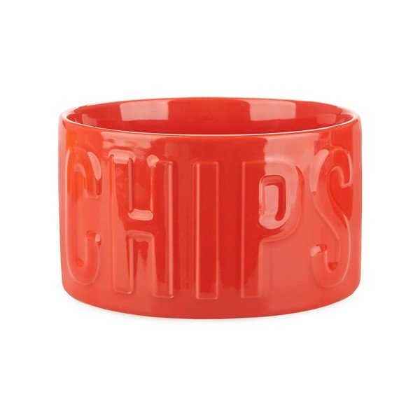 Piros kerámia szervírozó tálka 1 l Chips – Balvi