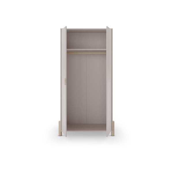 Krémszínű borovi fenyő gyerek ruhásszekrény 93x180 cm Enola – Marckeric-image-4