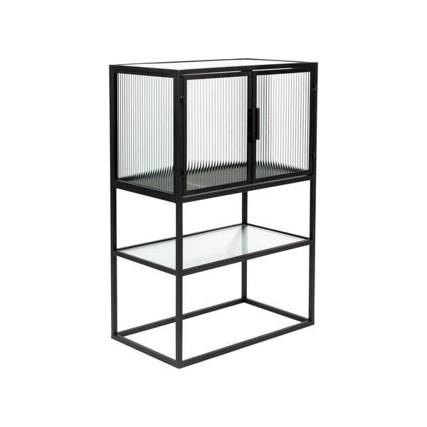 Fekete fém tálalószekrény 60x90 cm Boli – Dutchbone-image-2