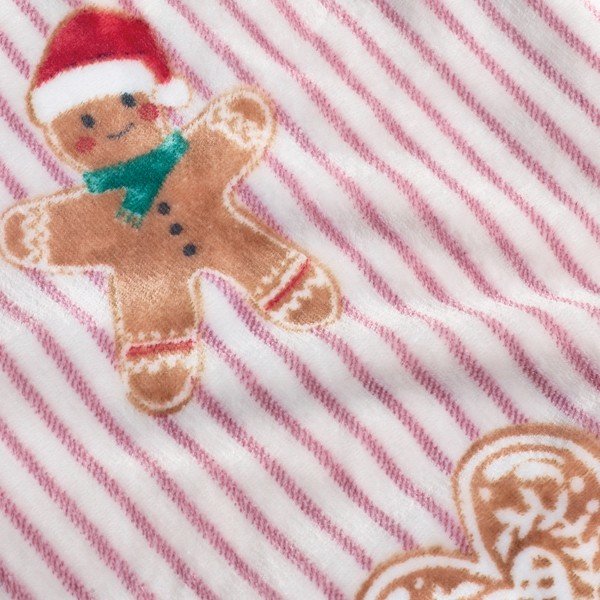 Díszpárna karácsonyi mintával 30x50 cm Christmas Gingerbread Stripe – Catherine Lansfield-image-2