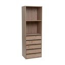 Natúr színű nyitott moduláris szekrény tölgyfa dekorral 60x180x45 cm Modular – Casa Selección