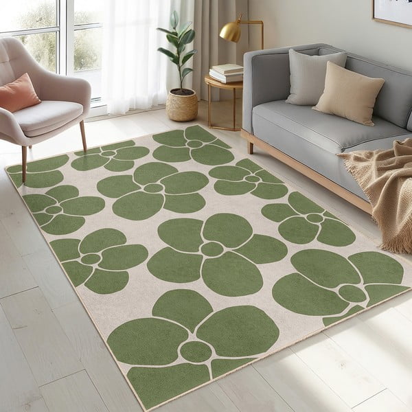 Zöld mosható futószőnyeg 60x230 cm Green Meadow – Mila Home-image-4