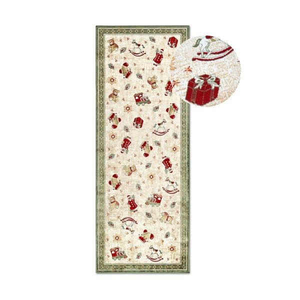 Zöld pamutkeverék futószőnyeg karácsonyi mintával 80x200 cm Toy's Delight Green Christmas – Villeroy&Boch