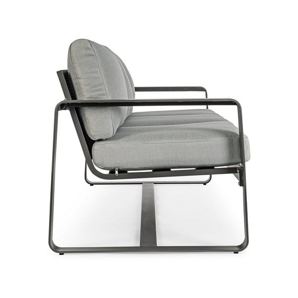 Szürke alumínium kerti kanapé Merrigan   – Bizzotto-image-3