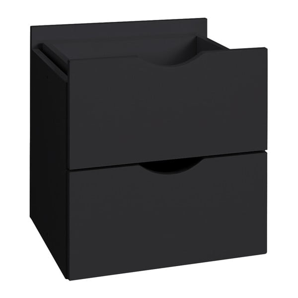 Kiera fekete dupla fiók polchoz, 33 x 33 cm - Støraa