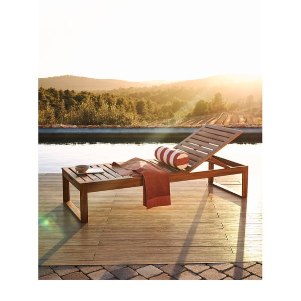 Natúr színű tömörfa kerti napozóágy Sulamita – Kave Home-image-1