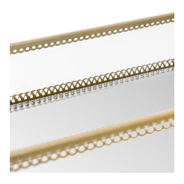 Fém dekoratív tálca szett 2 db-os 14x24 cm – Casa Selección-image-2