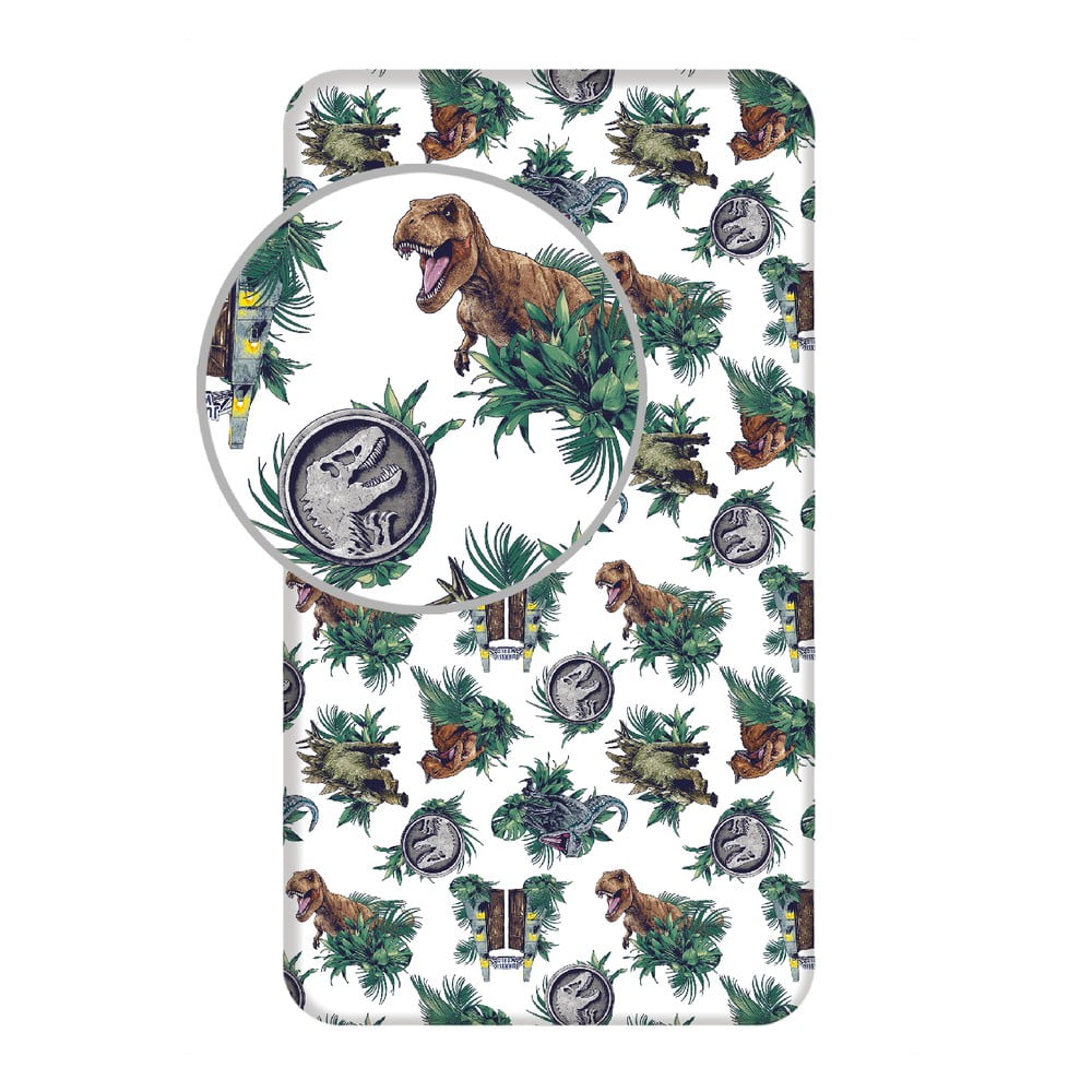 Gumis pamut gyerek lepedő 90x200 cm Jurassic World "Roar"  Jerry Fabrics