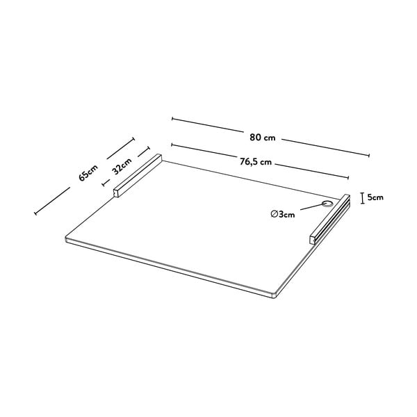 Sötétzöld íróasztal modul 80x5 cm Dakota - Tenzo-image-4