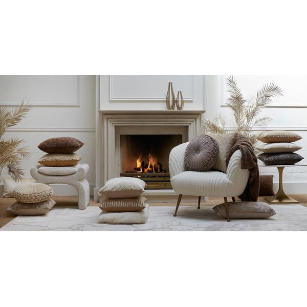 Krémszínű buklé puff Nafya – Light & Living-image-3