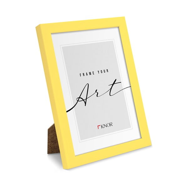 Sárga álló-fali képkeret 12x17 cm – knor