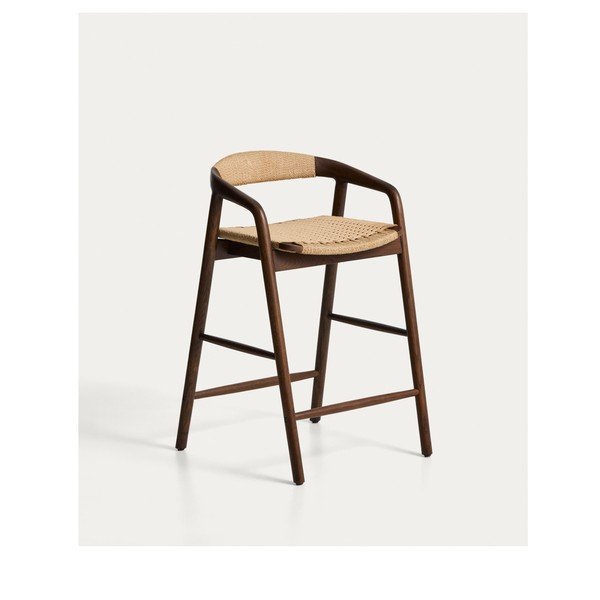 Barna tölgyfa karfás bárszék (ülésmagasság 65 cm) Derile – Kave Home