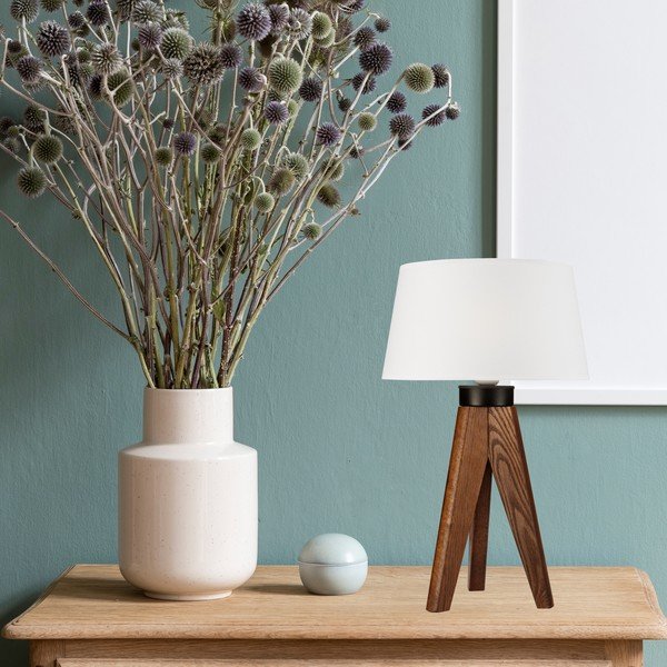 Fehér asztali lámpa - LAMKUR-image-1