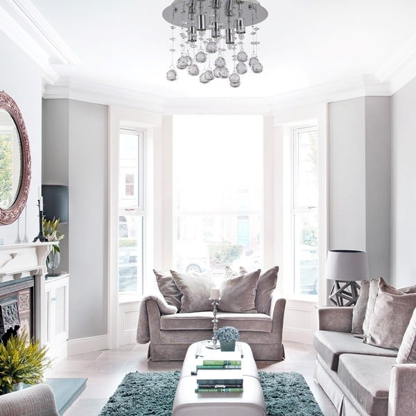 Crido Drops Chrome mennyezeti lámpa, ⌀ 26 cm - Evergreen Lights-image-1