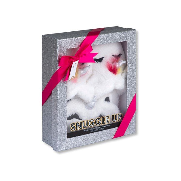 Unicorn szőrös papucs és alvómaszk szett - Tri-Coastal Design-image-3
