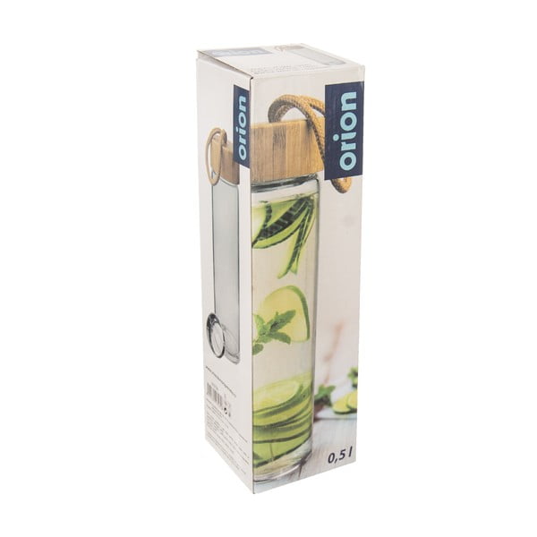 Üveg ivópalack bambusz tetővel, 500 ml - Orion-image-4