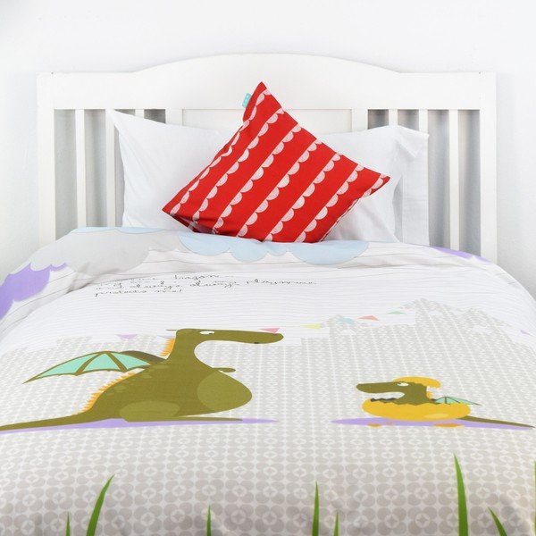 Dragon gyerek pamut ágyneműhuzat, 140 x 200 cm - Baleno-image-1