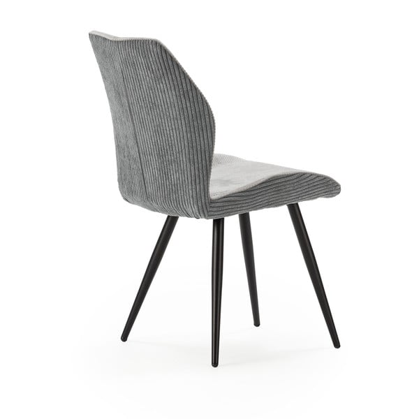 Világosszürke kordbársony étkezőszék szett 2 db-os Adaya – Marckeric-image-4