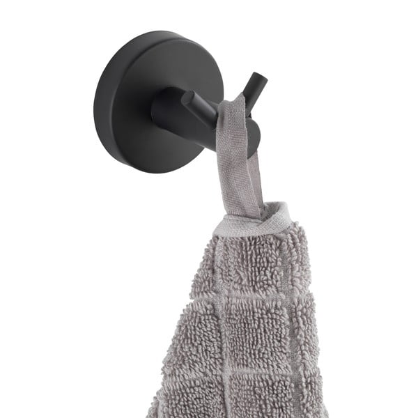 Matt fekete fali rozsdamentes acél akasztó Bosio – Wenko-image-3