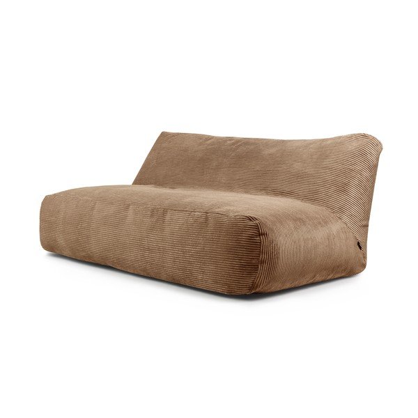 Barna kordbársony babzsákfotel Sofa Tube 190 – SLOWDOWN