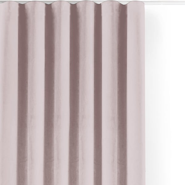 Világos rózsaszín bársony dimout (részleges sötétítő) függöny 200x175 cm Velto – Filumi