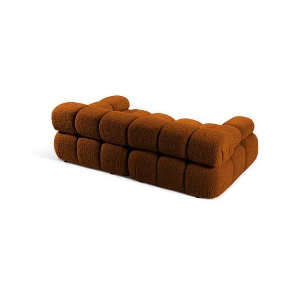 Terrakotta színű buklé moduláris kanapé 188 cm – Micadoni -image-2