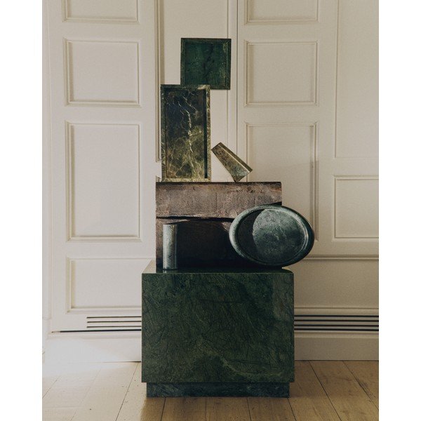 Márvány dekoratív tálca 18x18 cm Serela – Kave Home-image-2