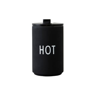Hot fekete termobögre, 350 ml - Design Letters