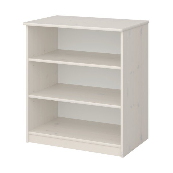 Fehér tömör borovi fenyő gyerek könyvespolc 64x72 cm Memphis - Tvilum-image-2