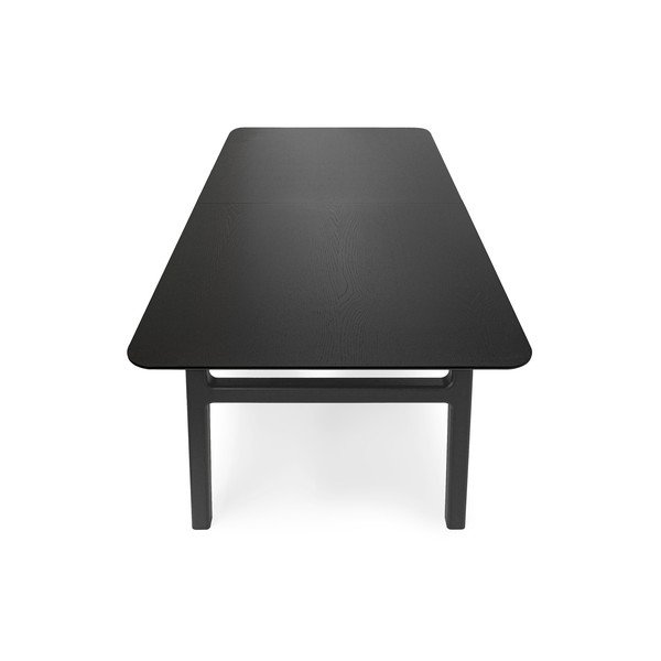 Bővíthető étkezőasztal hosszabbító asztallappal, tölgyfa dekorral 90x180 cm Curved – Woodman-image-4